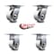 Service Caster 4 Inch Semi Steel Caster Set with Roller Bearings 2 Swivel 2 Rigid SCC SCC-35S420-SSR-2-R-2 - alternate 3
